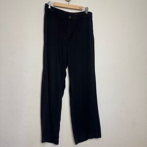LOFT Black Wide Leg High Rise‎ Trouser Pants